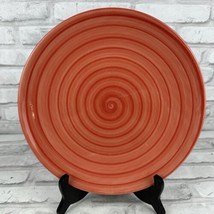 Tabletops Unlimited Swirl 10 3/4&quot; Red Dinner Plate Hand Painted Stoneware - £8.41 GBP