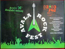 Avala Rock Fest Promo Poster Concert Vintage Original 2011 - £17.32 GBP