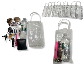 10 pcs Clear PVC Bags - Sports and Concerts Clear Bag Policy (10inx5inx1.75in) - £9.53 GBP