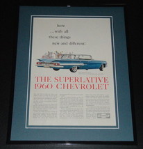 1960 Superlative Chevrolet 11x14 Framed ORIGINAL Vintage Advertisement - $44.54
