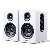 Sw208 3&quot; Active Bluetooth 5.0 Bookshelf Speakers  60W Carbon Fiber Speak... - £90.35 GBP