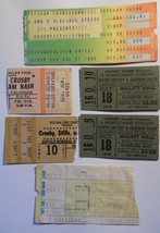 CSNY CROSBY STILLS NASH &amp; YOUNG 6 Vintage Ticket Stubs &#39;75 Miami U. 82 M... - £23.30 GBP