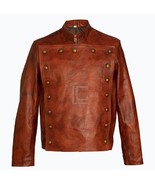 Men's Cliff Secord The Rocketeer Billy Campbell Tan Brown Real Leather Jacket - $121.12