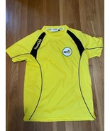 NEC7C New England College Rugby Jersey Size Medium Yellow Kooga Rare - $36.95