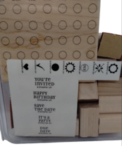 Stampin Up Mark the Date 13 Piece Rubber Stamp Kit Unmounted Two Step Stamps - £11.12 GBP