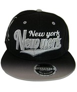 New York Fade Top Printed Bill Adjustable Snapback Baseball Cap (Black/G... - £11.82 GBP