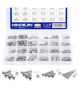 NINDEJIN 880pcs Hex Button Head Socket Cap Screws, M2 M3 M4 M5 Nuts and ... - £31.44 GBP