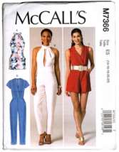 McCall&#39;s M7366 Misses Size 14 - 22 Jumpsuit and Romper Uncut Sewing Pattern - £11.65 GBP