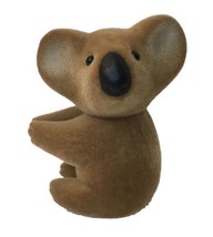 Vtg Koala Bear Fuzzy Flocked Clip On Pencil Hugger Topper Grabber 2.5” 1... - £17.31 GBP