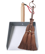 Mini Metal Dustpan and Brush Set Natural Bristle Hand Broom for Fireplac... - $369.25 MXN
