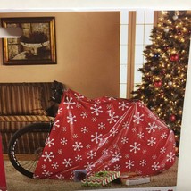 Holiday Time Red Snowflake Christmas Bike Gift Bag Large Jumbo Big Giant Card - £11.18 GBP