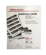 Office Depot Matte Business Cards 2&quot; X 3 1/2&quot; White Pack Of 1,000 Supply... - $61.55 CAD