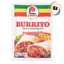 6x Packets Lawry's Burrito Flavor Spices & Seasoning Mix | No MSG | 1.50oz - £16.38 GBP