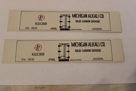 HO Scale Vintage Set of Box Car Side Panels, Michigan Alkali, White #1000 - $14.25