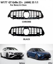1pc Front GT R Grille Grill for New A Clas W177 A200 A250 A35 AMG Black 2023+ - £118.91 GBP