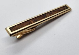 Vintage HICKOK ALLIGATOR LEATHER Tie Bar Tie Class Gold Tone Long Substa... - £9.32 GBP