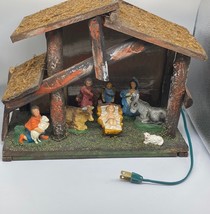 Vintage Christmas Nativity Manger Wood - £33.28 GBP