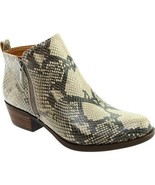 Lucky Brand Women&#39;s Basel Tobacco Snake Low Cut Ankle Booties Side Zippe... - £44.67 GBP