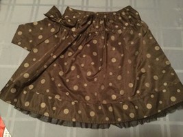 Justice skirt Size 10 black with silver glittered polka dots Girls New - $12.59