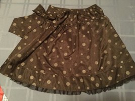 Justice skirt Size 10 black with silver glittered polka dots Girls New - £9.97 GBP