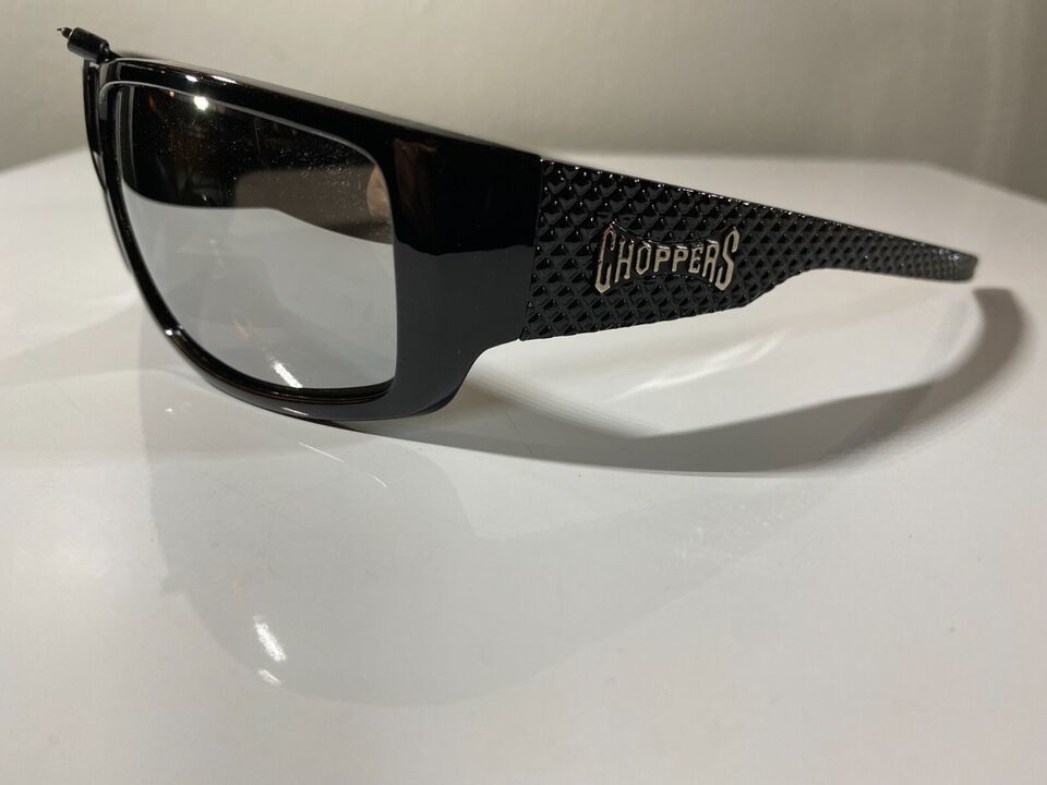 Men&#39;s popular riding sunglasses with black frame and gray reflective lenses - $9.50