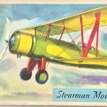 Stearman Model 80 Airplane Vintage Original Card - $9.95