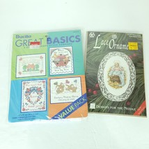 Bucilla 4 Stamped Cross Stitch Samplers Welcome Ark Love Bonus Baby Orna... - $19.79
