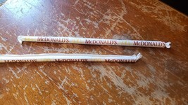 Vintage LOT of 2 1980&#39;s 80&#39;s Deadstock McDonalds, &quot;Un-Used&quot;, Drinking Straw - $23.74