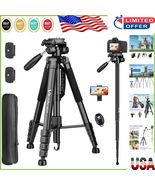 Aluminum 72&#39;&#39; Tall Tripod with Smooth 3-Way Head for DSLR &amp; Spotting Scope - $1,327.13 MXN