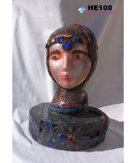 Snake Lady Mosaic Art Head Sculpture - One-of-a-Kind  Great in your home HE100 - $320.98