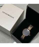 New Eporio Armani  AR11220 Blue Dial Rose Gold Stain Less Steel Band Wom... - $272.25