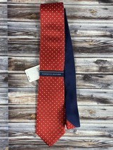 Tommy Hilfiger Tie - Red Blue w/ White Polka Dots - Silk - 58&quot; - Father&#39;s Day! - £15.23 GBP