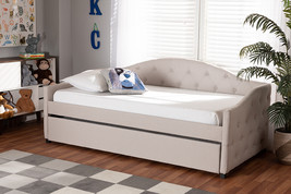 Matteo Beige Fabric Upholstered Twin Size Daybed w/Trundle - $508.00