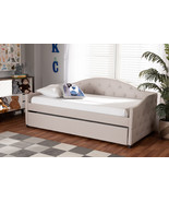 Matteo Beige Fabric Upholstered Twin Size Daybed w/Trundle - $703.43 CAD
