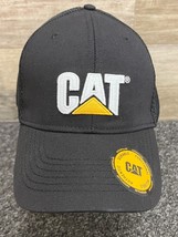 Caterpillar Baseball Cap Excavator CAT Flat Brim Hat Flex Fit L/XL from ... - $29.02