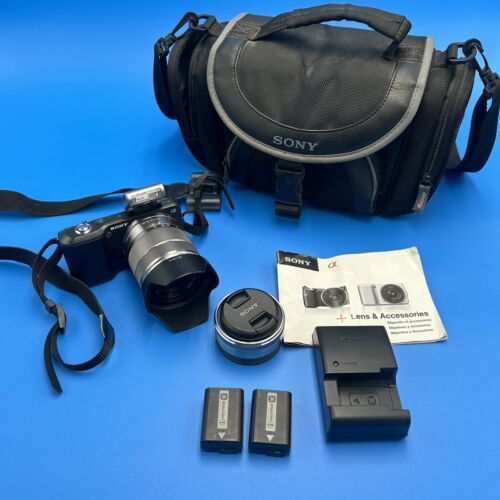 Sony Alpha NEX-3 14.2 MP Digital Camera 2 Batteries Bag Charger & SEL1855 Lens - $233.75