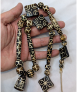 very rare Asian Burmese Pumtek trade Beads lot Necklace - $2,885.24 MXN