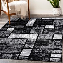 Modern Abstract Area Rug, Colorblock Premium Carpet Non Shedding, Luxe Weavers - £83.12 GBP