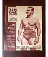 VTG Mexican wrestler ZAS Sports Magazine lucha libre TARZAN LOPEZ from 50s - $93.49