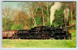 Railroad Postcard Train Locomotive No 6 West Maryland Shay Railway Chrome Unused - £5.05 GBP