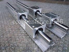 2 Pcs SBR25-3500mm 25MM Fully Supported Linear Rail &amp; 4SBR25UU Rounter Bearing - £522.43 GBP