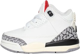 Jordan Toddlers 3 Retro Shoes Size 7C Color Summit White/ Fire Red - £91.57 GBP