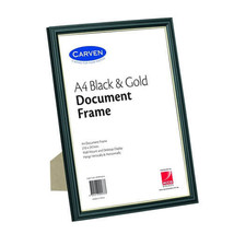 Carven Document Frame A4 - Black/Gold - £37.53 GBP