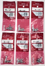 Crown Bolt #6 X 1/2&quot; Hex Head Self Drill Zinc Screws 5 Pack Silver Lot of 6 - $10.00