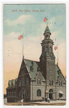Post Office Racine Wisconsin 1921 postcard - £4.97 GBP
