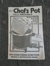 Vtg Dazey Chef&#39;s Pot Fully Immersible Fryer DCP-6 DCP-3 Instruction Manu... - $109.41 MXN