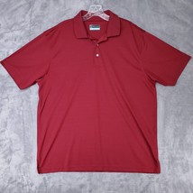 PGA Tour Mens Size XL Burgundy Red Checkered Polo Shirt Dri Polyester Ch... - $9.72