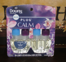 Febreze Plug Scented Oil Refills Downy Infusions Calm Lavender And Vanilla B EAN - £12.38 GBP