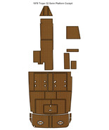 1978 Trojan 32 Swim Platform Cockpit Boat EVA Teak Deck Faux Foam Floor ... - $36,669.87 MXN