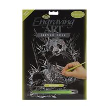 Royal &amp; Langnickel Silver Engraving Art A4 Size Panda Designed Painting ... - $11.00